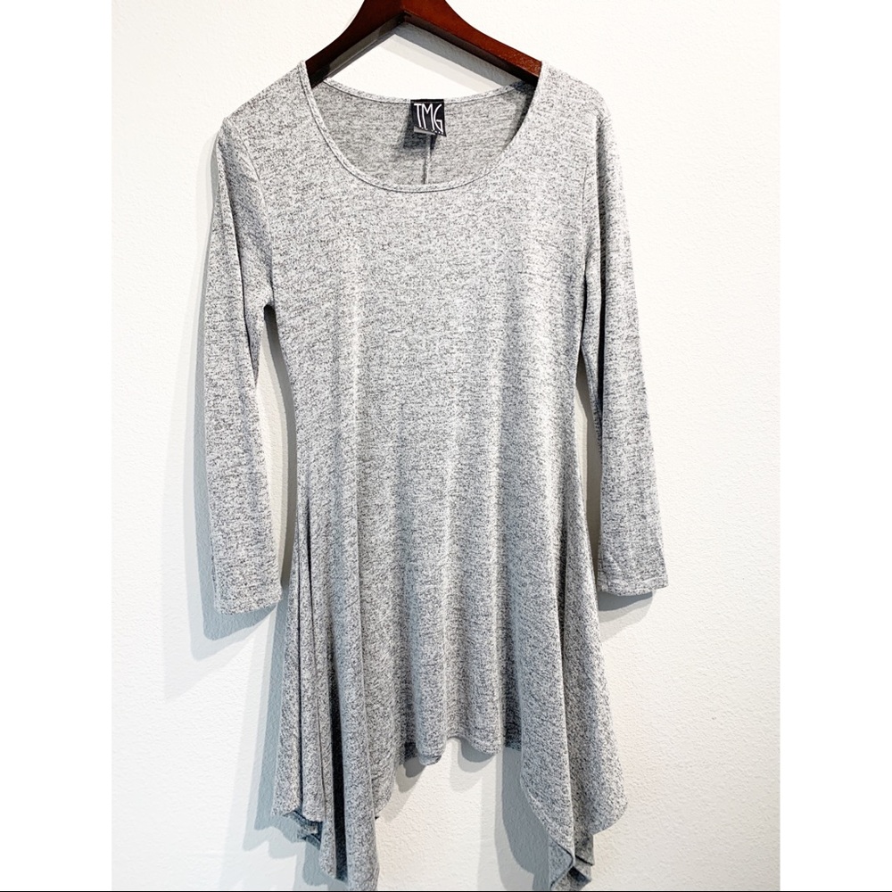 TMG | New York Heathered Gray Black 3/4 Sleeve